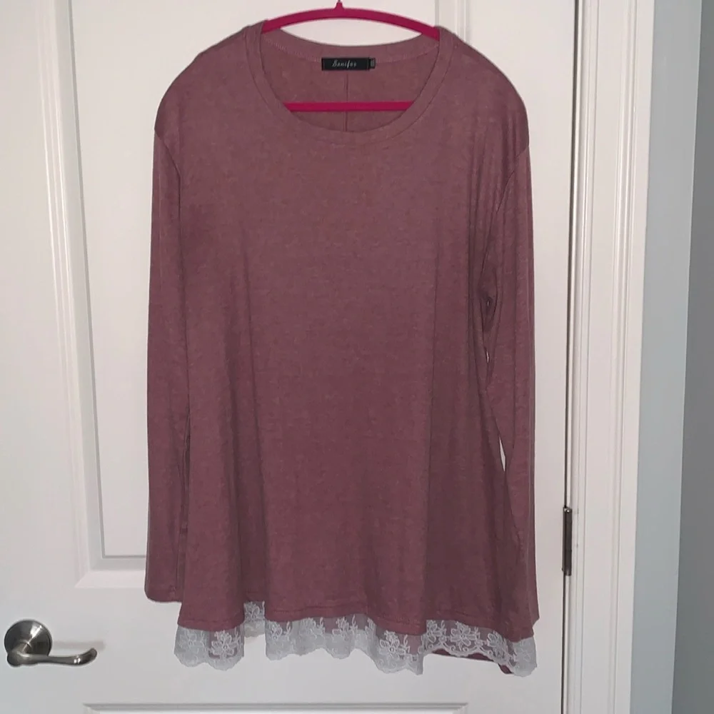 Sanifer Women’s Top - Long Sleeve Tunic - XXL